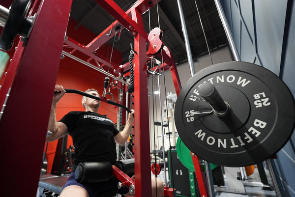 Smith Machine Functional Trainer Designed for 1000+ Exercises, Dual 132lb Weight Stacks, Lat Pulldown, Commercial Steel