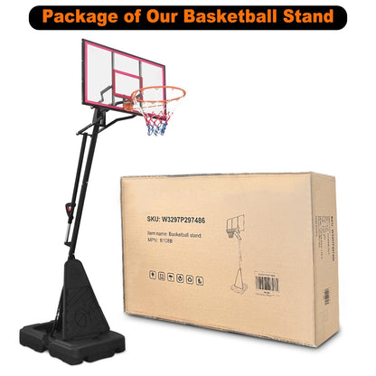 8-10FT Portable Basketball Hoop Height Adjustable Rebound System Youth/Adults