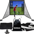 Golf Simulator Impact Screen with Black Double Layer Blackout Cloth Shank Side N