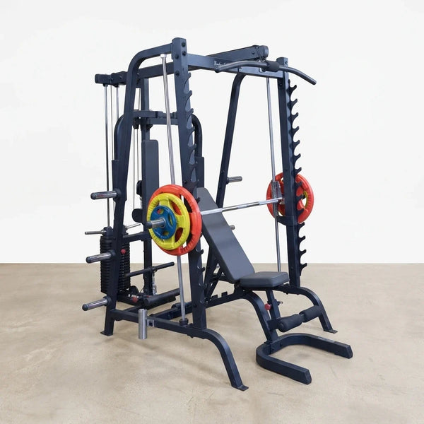 Smith Machine System Built for Total Body Training, 50+ Exercises, 210lb Weight Stack, Adjustable Bench — Studio Shot